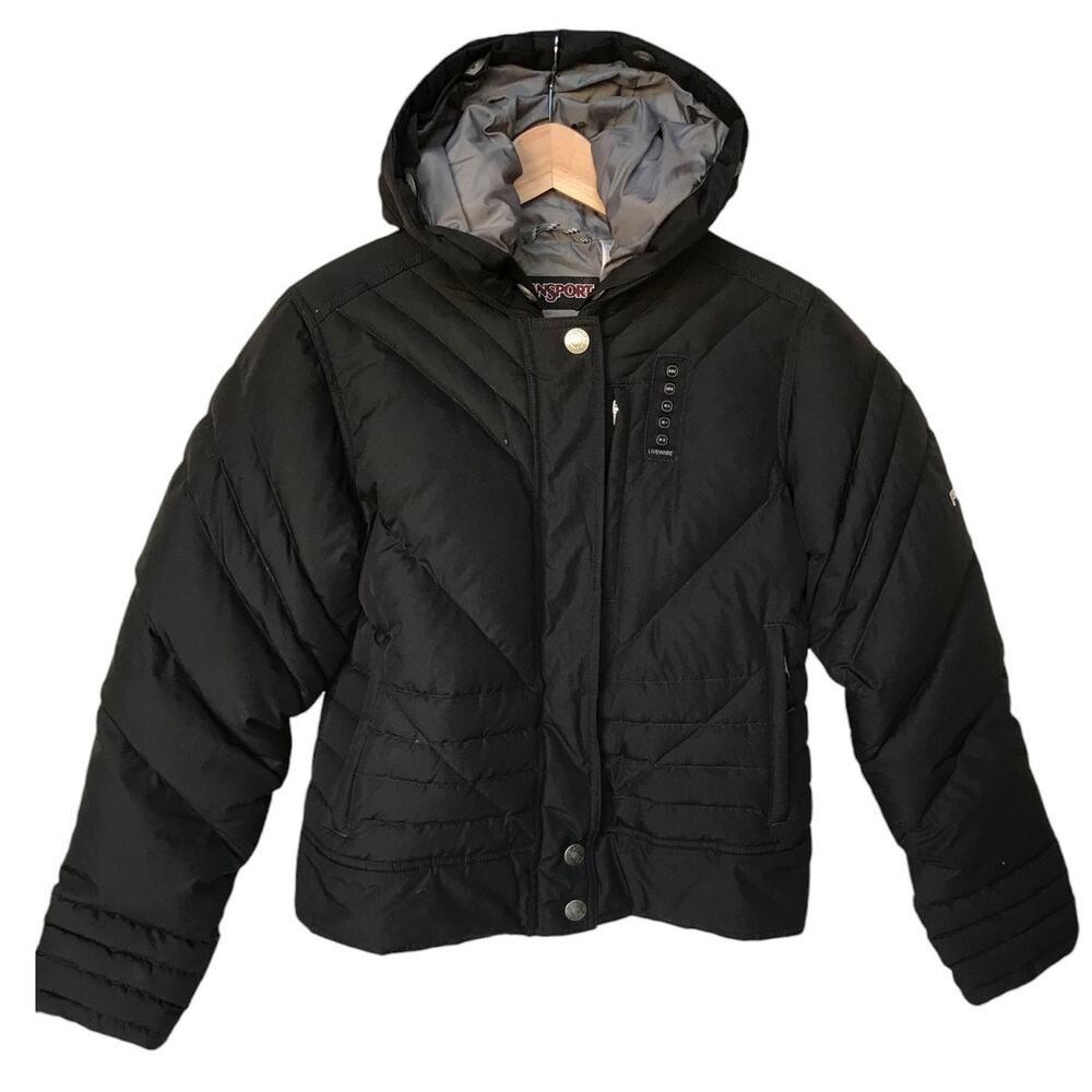 Jansport Down Blend Short Puffer Coat with I-Pod Extensions size M